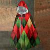 Christmas Print - A Stylish Long Hooded Cape Suitable For Both Men And Women