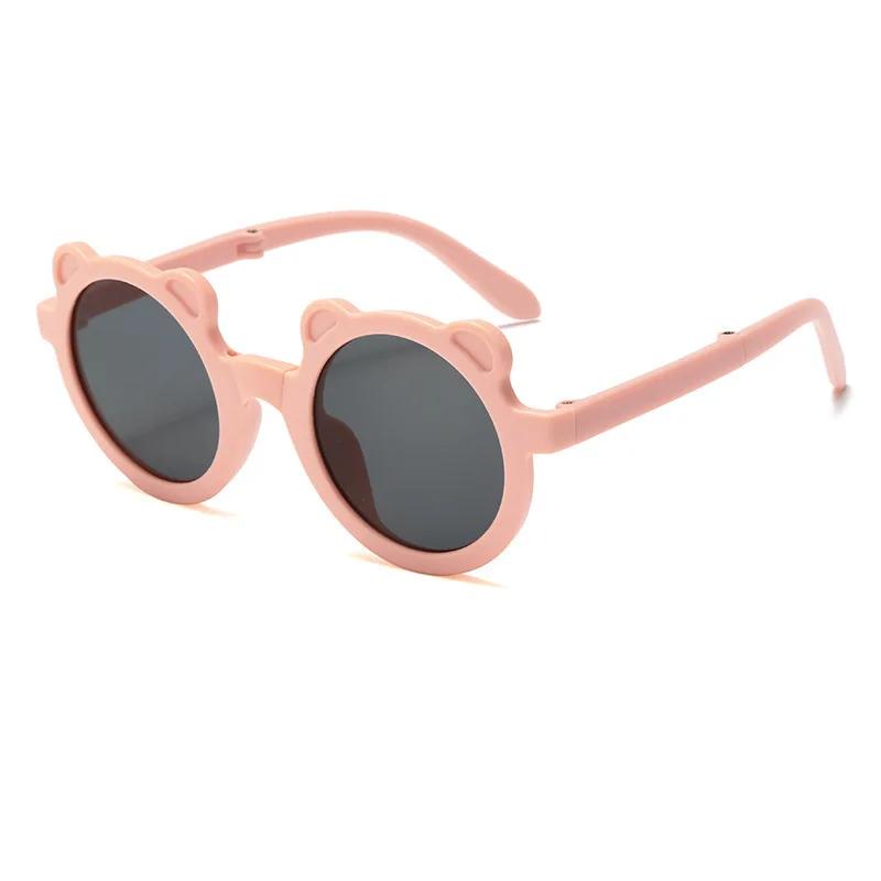 New Folding Childrens Bear Sunglasses Cute UV Protection Glasses for Boys Girls Baby Sunshade Gafas De Sol Mujer