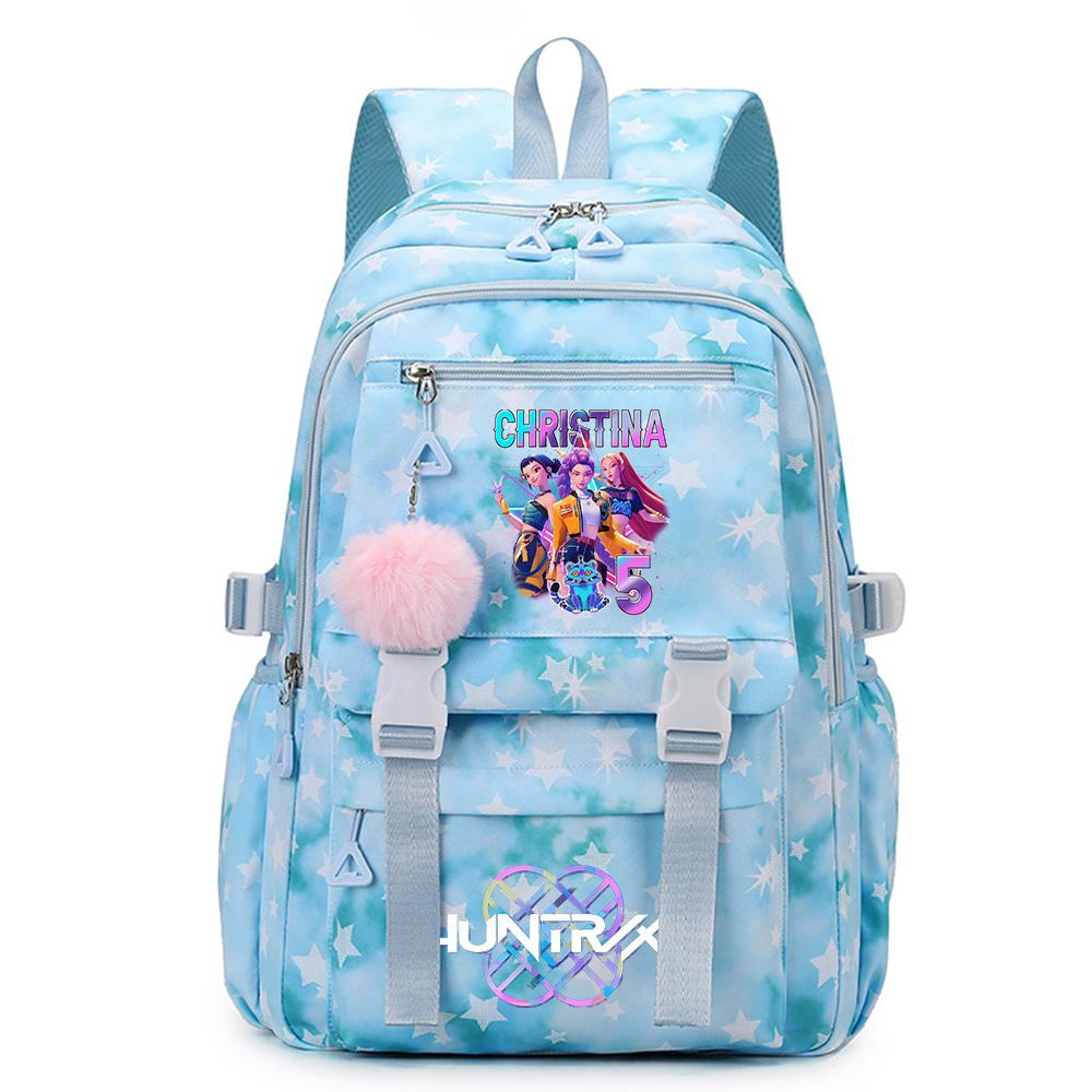 Anime K-Pop Demon Hunters Printed Backpack Large Capacity Bookbag Laptop Unisex Student Boy Girl School Bag Large Capacity Travel Outdoor Bag Gift