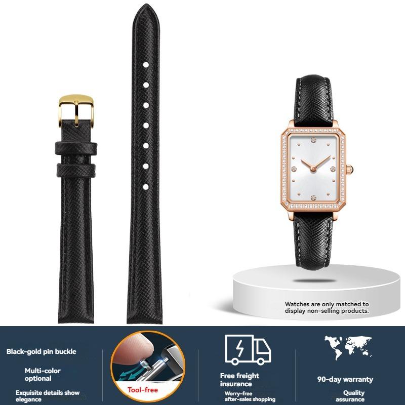 Cowhide Strap women for Fiyta DW Fossil Casio Longines calfskin 10mm 12mm 14mm 16mm 18mm watch strap bracelet Black Green Red