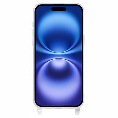For iPhone 16 Case TPU 1.8mm Clear Phone Cover with Lanyard Holes