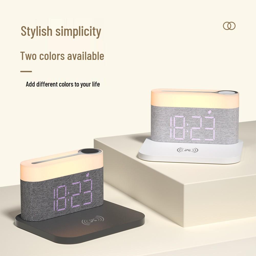 3-in-1 Magnetic 15W Fast Wireless Charger with Touch Dimming Night Light & LED Clock
