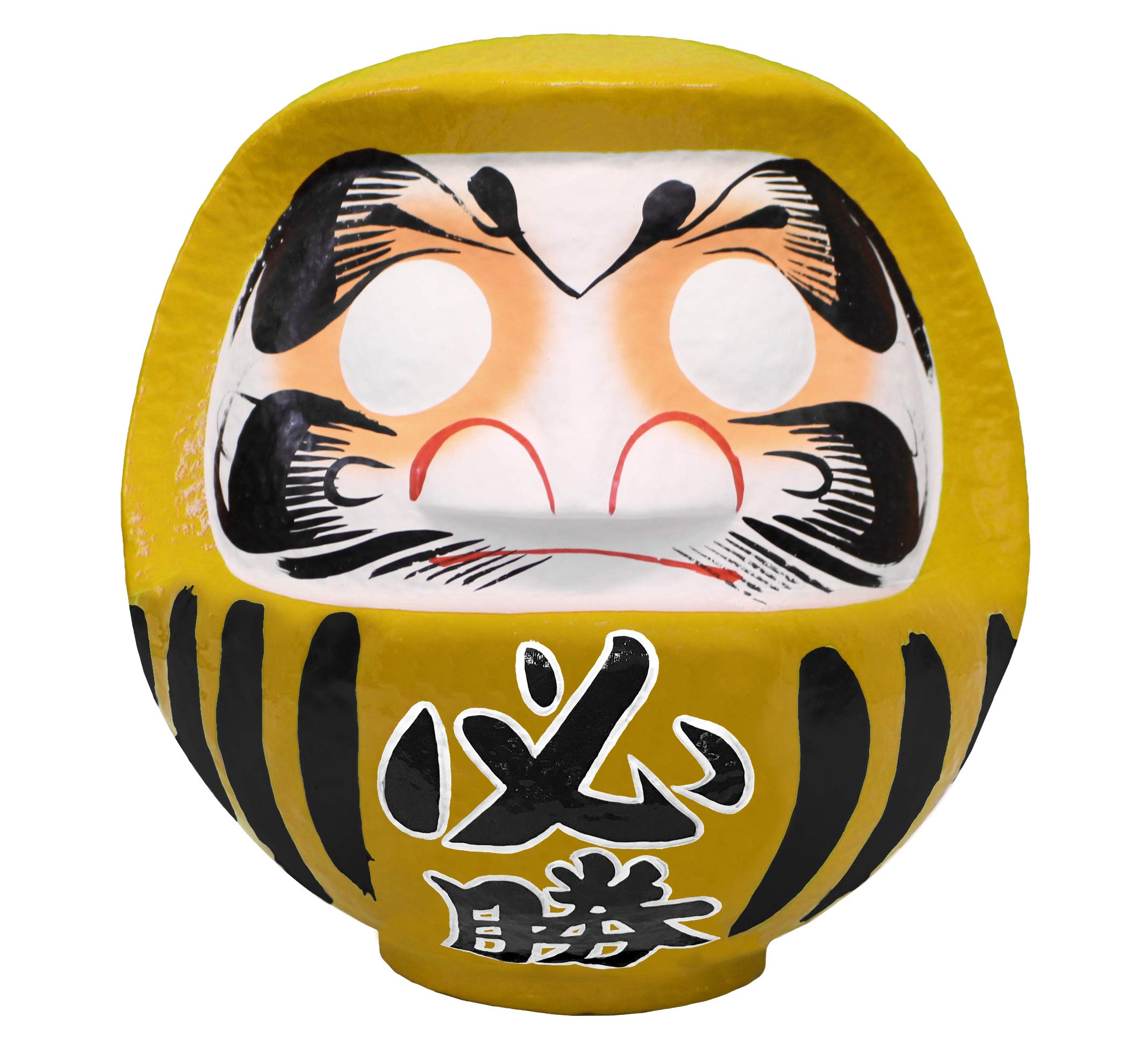 

Takasaki Daruma Figurine, Yellow, Size 10, 28x26x30cm (United Forces/Winning Prayers) HSDM-10-YE-20