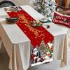 Red Christmas Santa Snowman Table Runner Christmas Decorations for Home 2026 Xmas Table Decor Navidad Noel New Year 2026 Gifts