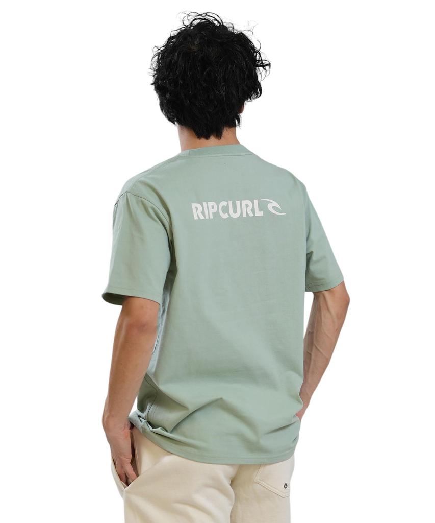 [Rip Curl] Short-Sleeve Printed T-Shirt (Brand Logo) Men's RCM6S-2107 ICE GREEN L