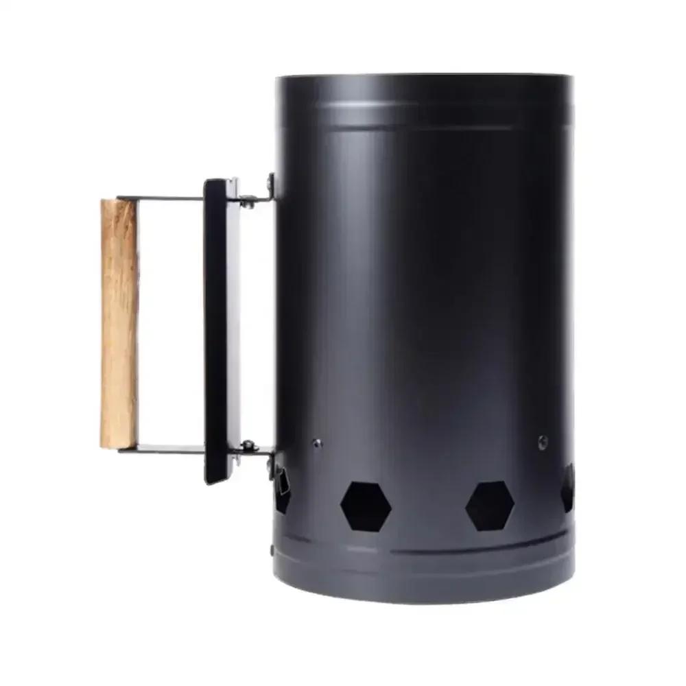 Portable Thickened Charcoal Chimney Starter Quick Light Heat Resistant Heavy Duty Fire Starter for Outdoor Camping BBQ Grill