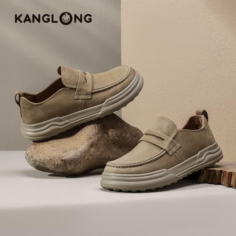 Kanglong Men s Versatile Slip-On Casual Shoes 42