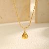 Minimalist Rice Beads Water Drop Pendant Necklace for Women,Stainless Steel Bead Chain Necklaces,Fashion Jewelry Gifts