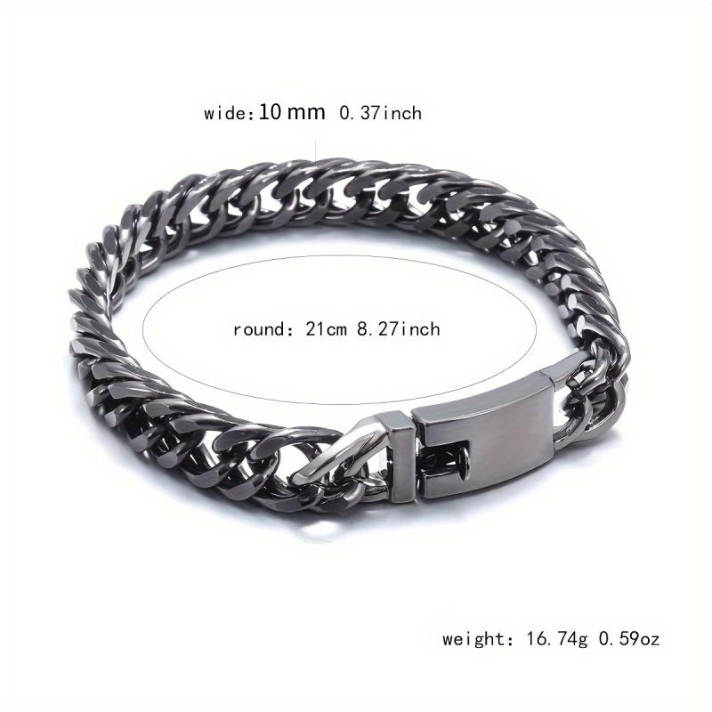 Fashion Cuban Chain Stainless Steel Bracelet Hip Hop Bracelets for Men Jewelry Party Anniversary Gift