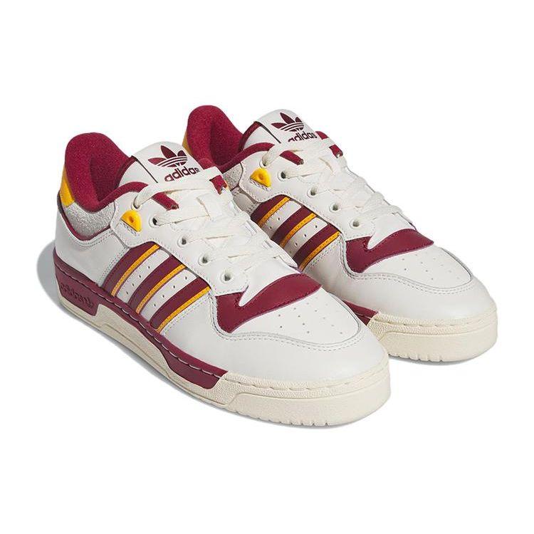 Adidas Rivalry 86 Low Bílá Kolegiální Burgundská Královská Modrá Unisex Tenisky Cloud-White Team-Collegiate-Burgundy-2 IE7159
