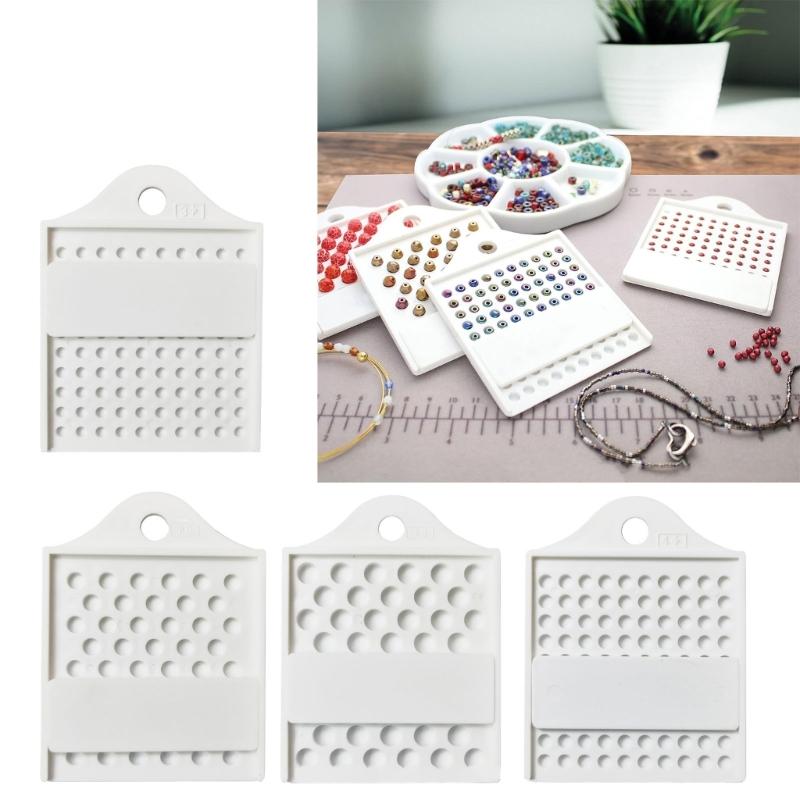 4Piece Silicone Bundle of Elegant Meditation Bead Plate Modern Black/White Plate for Gift Giving Bead Board Beading Tray