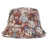 Unisex kleiner Bär Vollprint Persönlichkeit Eimerhüte Fischerkappen Outdoor Freizeitkappe Sonnenschutzhut