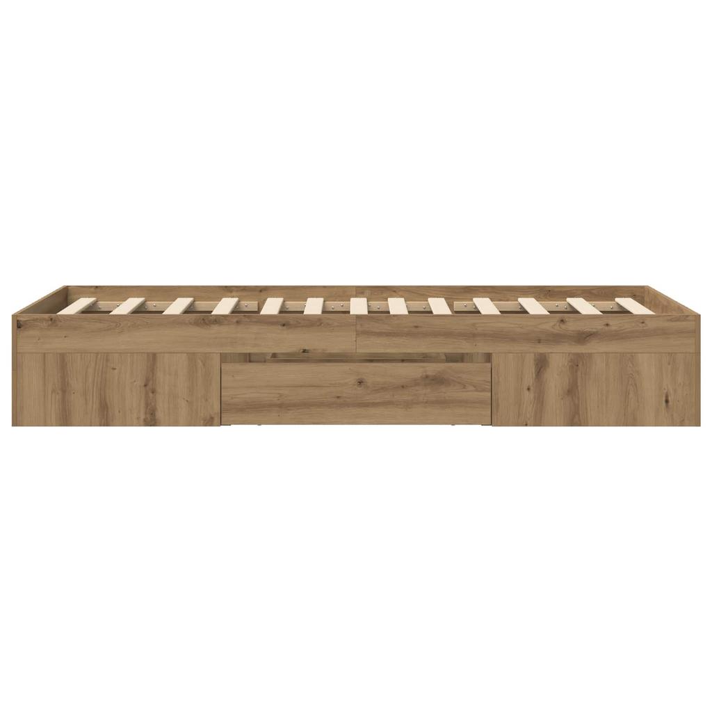 Bed Frame with Storage Craft Oak 80 X 200 Cm