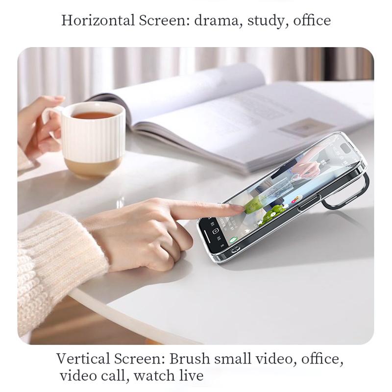 

SULADA For iPhone 15 Case Camera Kickstand Clear Shell TPU+PC Phone Cover Blue
