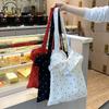 Fashi Shoulder Bag Wave Point Chiff Large Capacity Fairy Mesh Handbag Commuting Handbag Korean Style Tote Bag Women Vacati