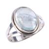 Pierre précieuse Aigue-marine naturelle Fait à la main Argent sterling massif 925 Bague Taille 7 q4i08