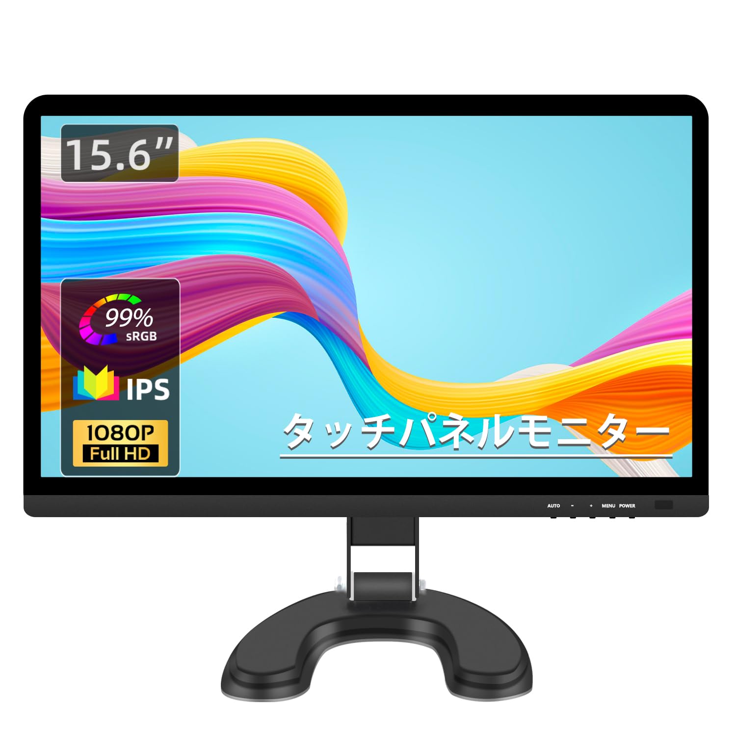 

Touch Panel Mobile Monitor In FHD 1920x1080P IPS Display with USB VGA HDMI Portable Monitor for PC Laptop Xbox Switch Ras Pi 15.6 чорний
