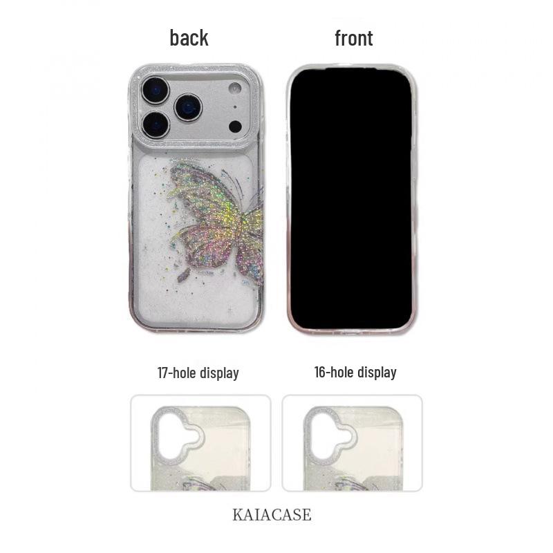 

Super Fairy Transparent Glitter Butterfly iPhone 7 Pro Max/6 Pro Case