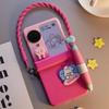 Urocze etui typu flip na telefon Oppo find n2 flip funda para Oppo find n3 flip Etui ze stylusem i smyczą