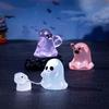 10Pcs Glowing Ghosts For Halloween Resin Decorations,Glow At Night Ghost Elf Ornament Micro Landscape Home Garden Decor