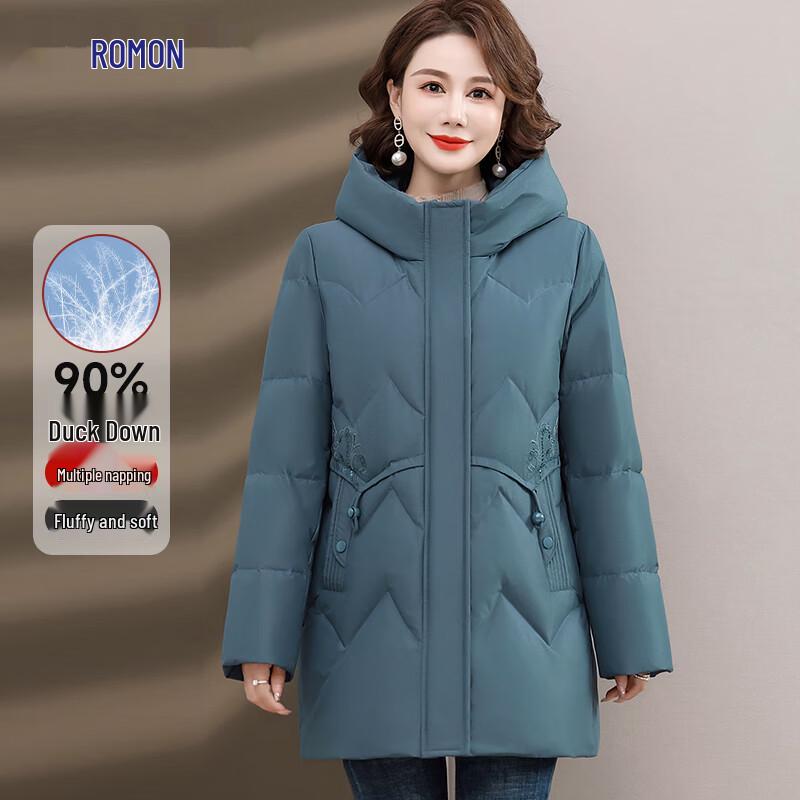 

Luomeng Women s Mid-Length 90% Duck Down Winter Jacket 3XL