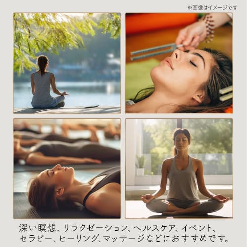 Bath&bath Crystal Tuner Tuning Fork Healing Set with Quartz Mallet, 528Hz, 4096Hz, Meditation, and Pouch (8-Piece Set)