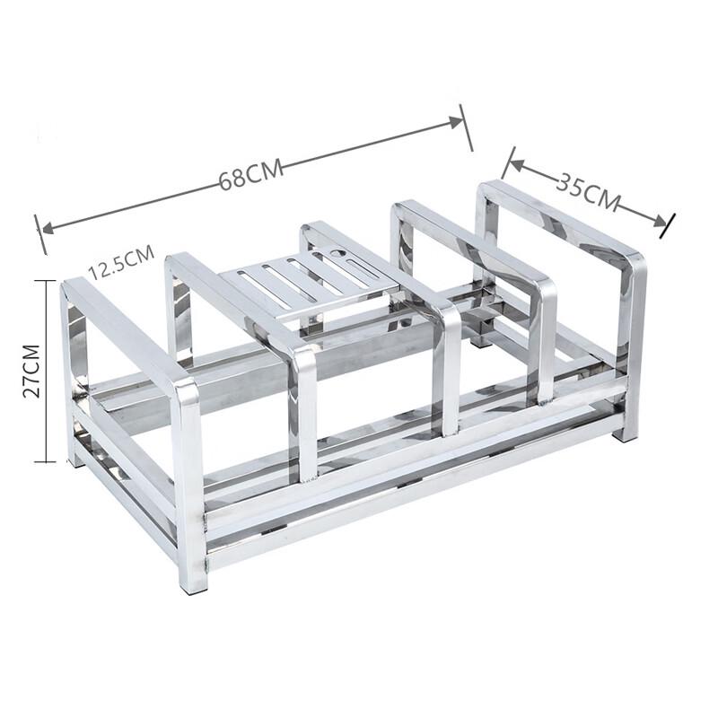 

Integrated 304 Stainless Steel Knife and Cutting Board Rack