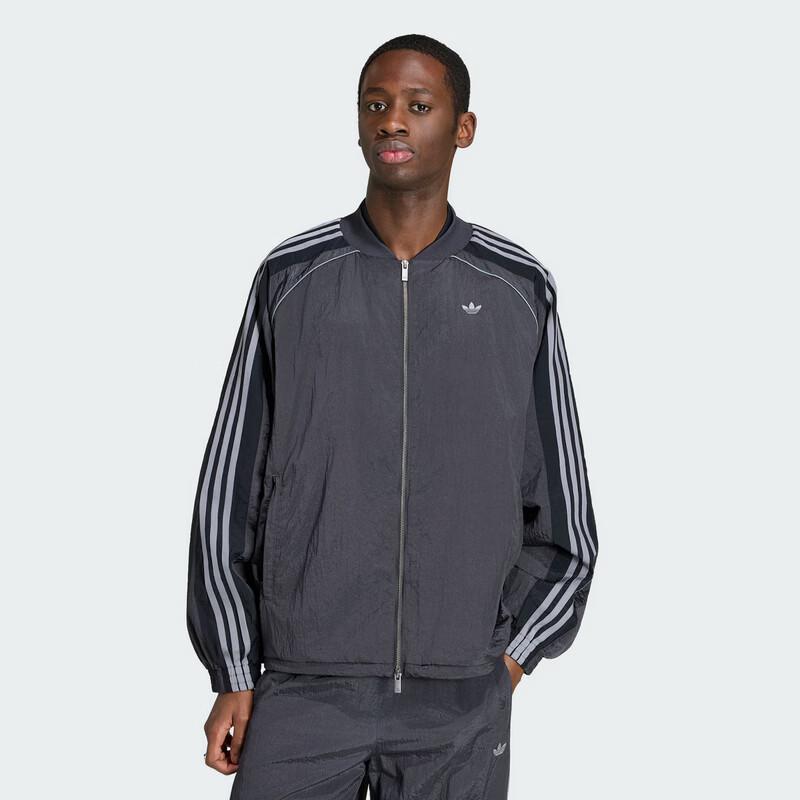 Adidas Men s Baseball Collar Woven Jacket L чёрный