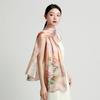 [Festival Gift] 100% Mulberry Silk Fashion Striped Women's Versatile Silk Shawl Silk Scarf Square Scarf Collar
