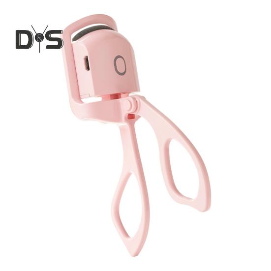 

Электрические щипцы для завивки ресниц, перезаряжаемые, портативные, с широкой изогнутой головкой, с приятными для кожи силиконовыми наконечниками, инструмент для макияжа глаз для всех форм глаз розовый