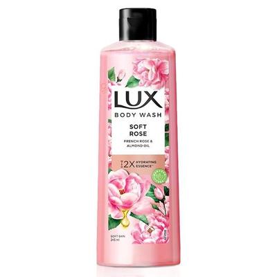 Bagnoschiuma Lux, Fragranza Rosa Francese e Olio di Mandorle, Con Glicerina per una Pelle Morbida e Luminosa, Senza Parabeni, 245 ml