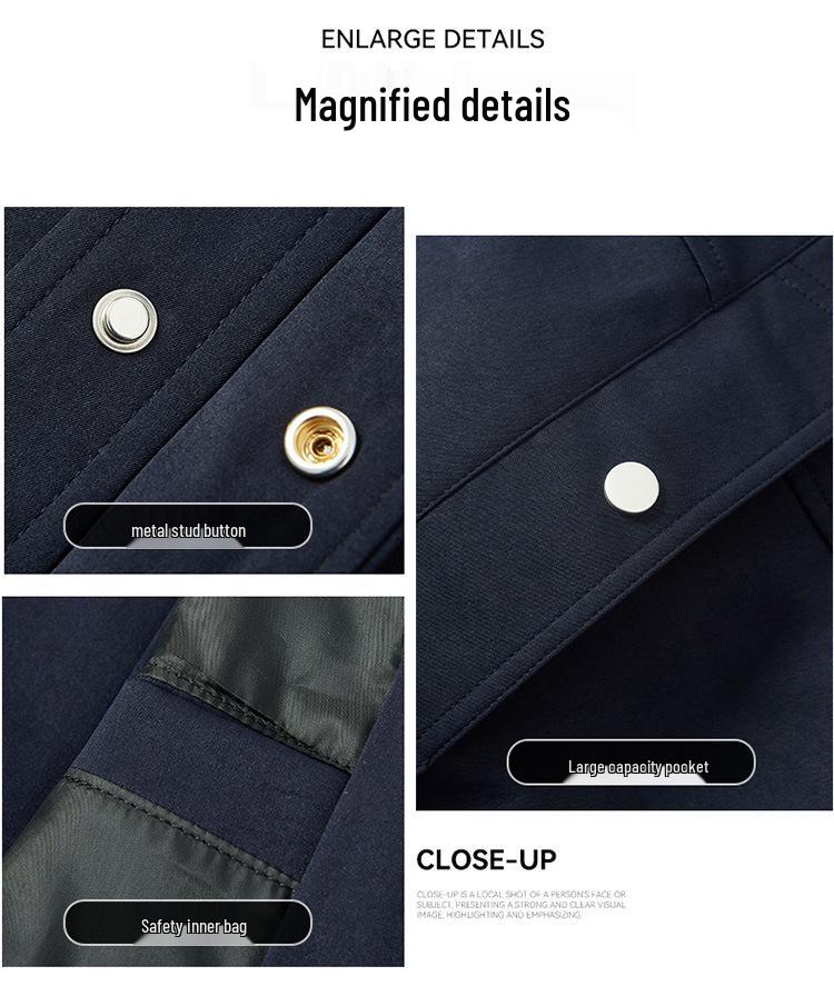 2025 Stylish Medium-Long Men's Plus Size Jacket - Spring/Autumn Youth Trend