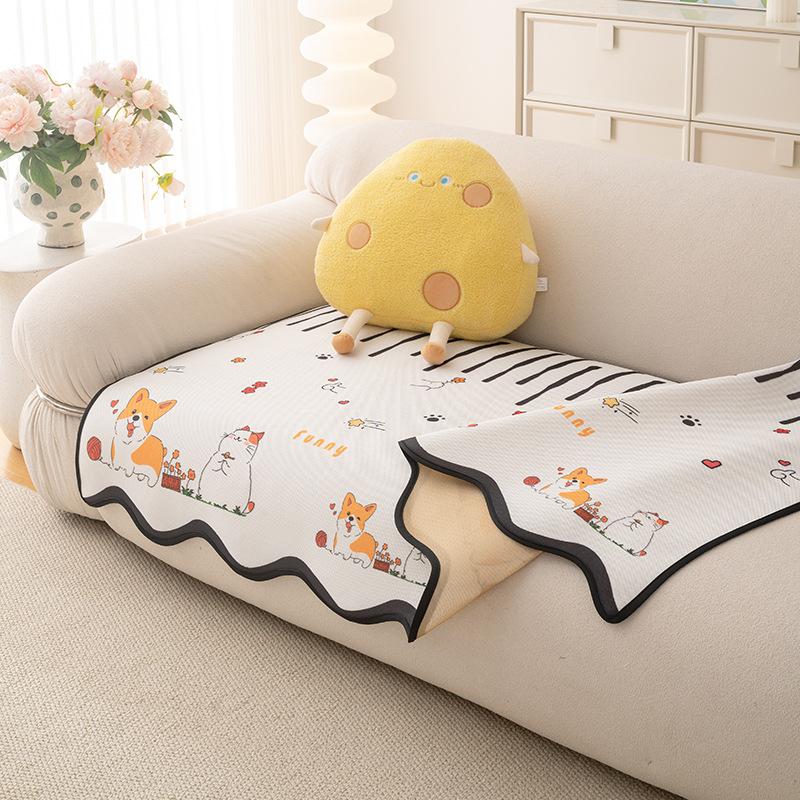 Special-Shaped Cool Sofa Cushion  New Summer Combination Seat Cushion One-Piece Sofa Cover Cloth Towel Cover