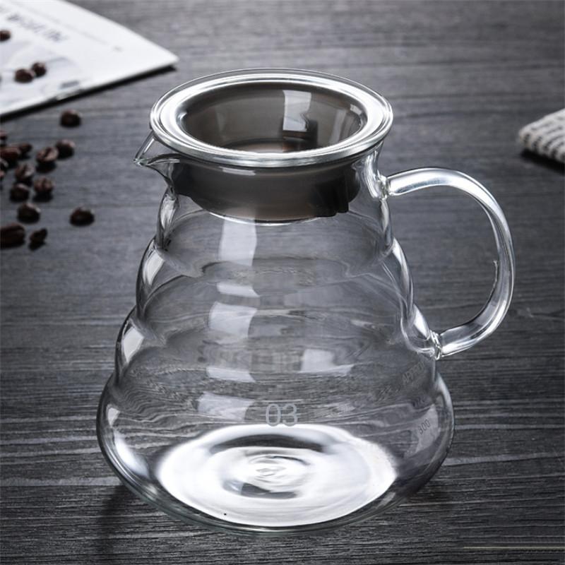 Set Dripper Cafe din Sticlă cu Vas – Filtru V60 Reutilizabil, Borosilicat Înalt, Stil Japonez