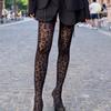 Sexy Vintage Leopard Print Black Pantyhose Women Fashion Slimmer Look Thin Style Stockings