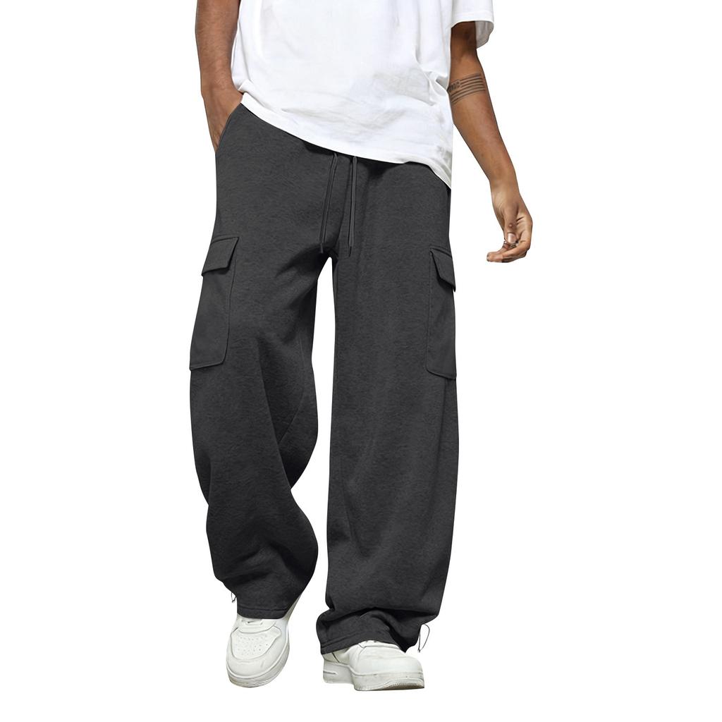 Men's Color Loose Wide Leg Sweatpants Men's Casual Fashion Sweatpants