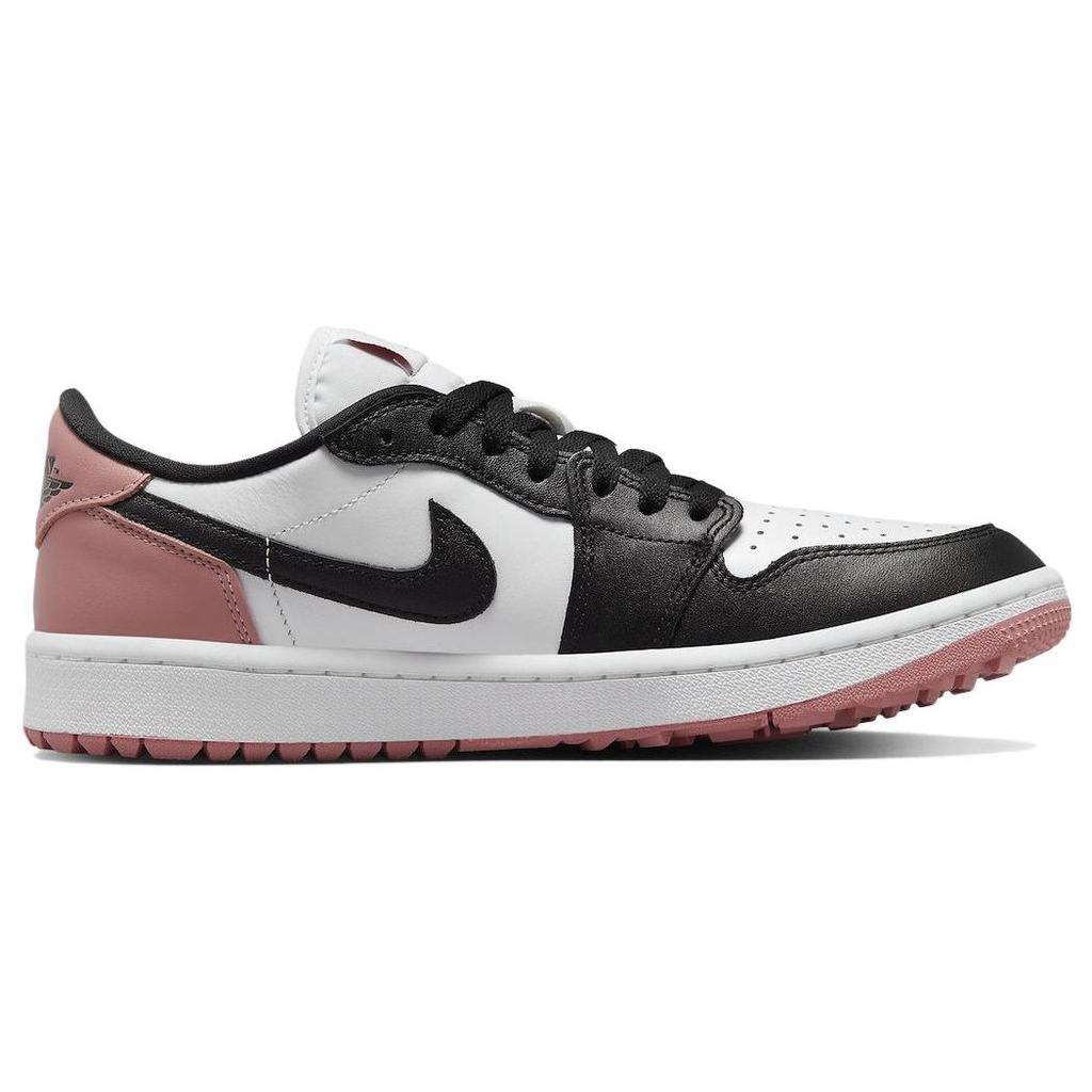 Air Jordan 1 Low Golf Rust Pink Unisex Sneakers White Black DD9315-106