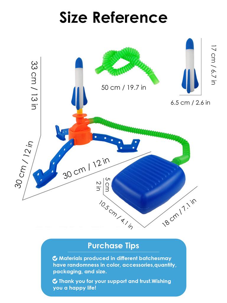 Outdoor Air Pressed Stomp Rocket Toys For Kids Jump Sport Games Foot Pump Launcher Soaring Rockets Play Set