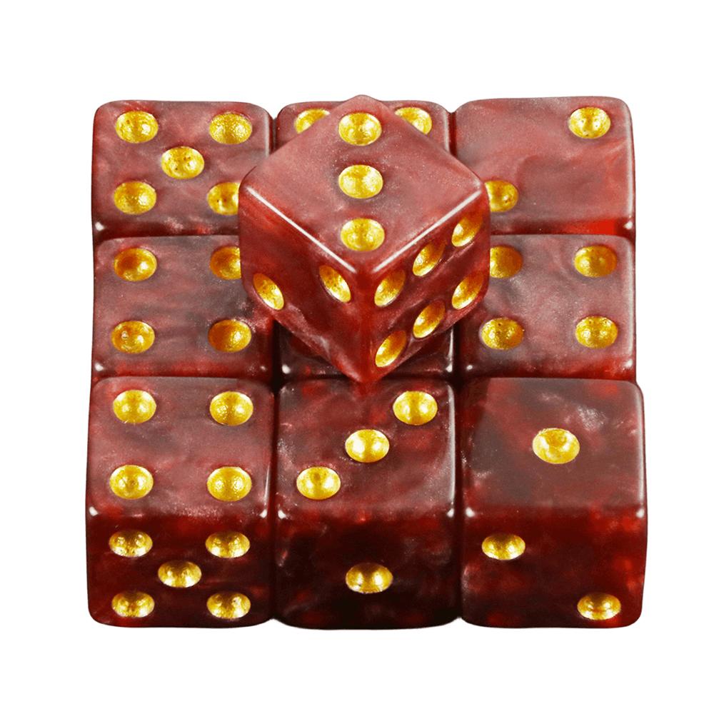 10 peças 12mm Efeito Mármore D6 Dados Jogo de Tabuleiro de Dados de Jogo de Mesa, Jogos de Poker Dados