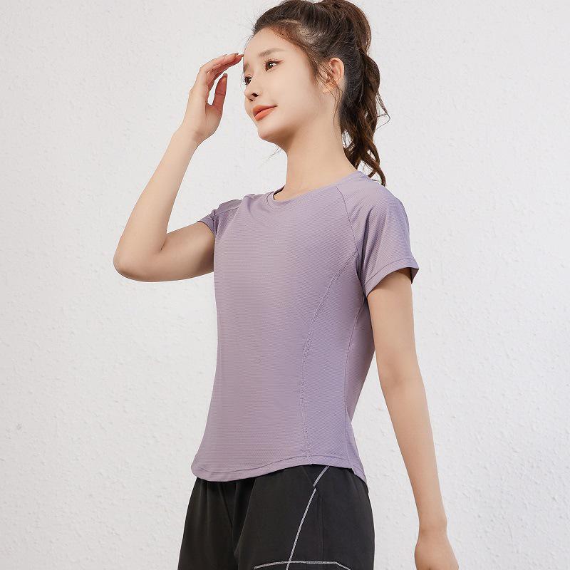 2025 Women's Quick-Dry Slimming Sports Top: Elastic Short Sleeve Yoga & Running Shirt