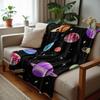 Trippy Swirl Skull Soft Flannel Blanket Breathable Warm Throw for Office Car Sofa Kids Room Birthday Xmas Gift