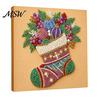Faux Pearl Painting Kits for Adults Christmas Art Kit, DIY Santa Tree Festive Projects 3D Holiday Wall Decor Craft Kit Adults, Handmade Gift Relaxing