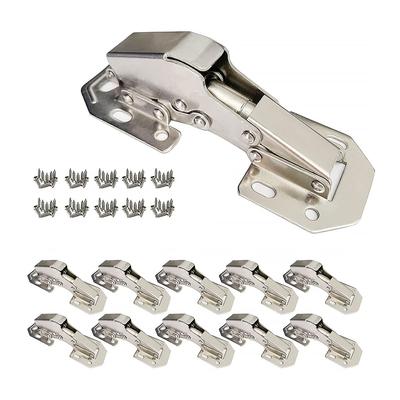 5inch Upgraded Version Cabinet Door Hinges Kitchen Concealed Hinges Cupboard Door Spring Buffer Hinges-No Slot Required