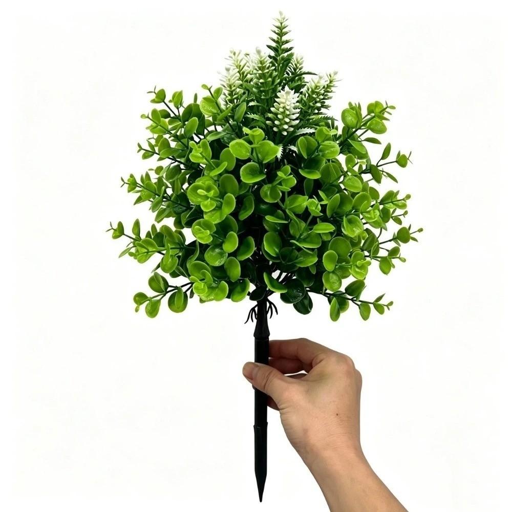 UV Resistant Simulation Eucalyptus Tree Artificial Green Plants Ground Stake Outdoor Garden