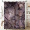 Luxury Marble Shower Curtain Waterproof Bath Decor With Glittering Accents Modern Purple Black Pink Bathroom Accessories 72 X 84