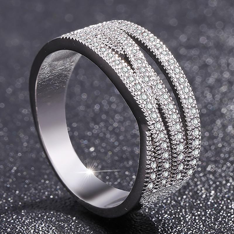 Fashion Ring Crystal from Austrian Party Luxury Luxury Bridal Jewelry 925 Sterling Silver Wedding Engagement Ring