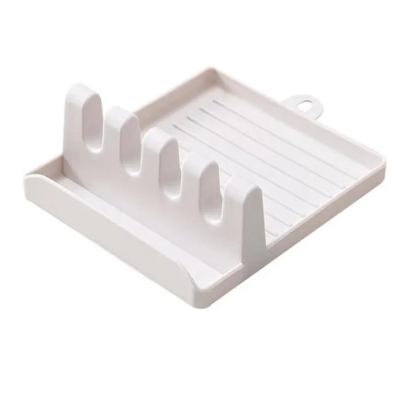 Kitchen Spoon Fork Spatula Holder Rack - Non-Slip Plastic Chopsticks Organizer Shelf Pad for Utensils Storage