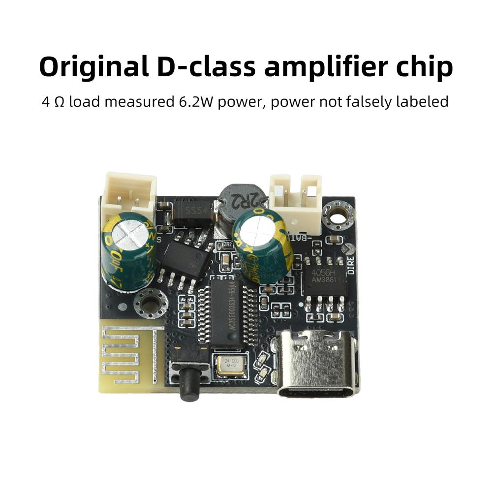 Bluetooth Audio Amplifier Board 5V 6.2W D-Class Mono Module with USB Input for DIY Portable Speaker Support EQ Adjustment On PC