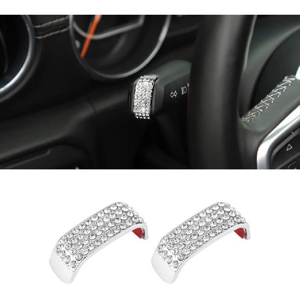 PIFOOG Аксессуары для Jeep Wrangler 2018- Блестящие наклейки на переключатель стеклоочистителя ветрового стекла, декаль на рычаг указателя поворота, блестящее украшение интерьера автомобиля