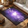 Tuniu Futuristic Circuit Board Pattern Rug, Non-Slip Home Floor Mat, Bedroom Living Room Decorative Carpet